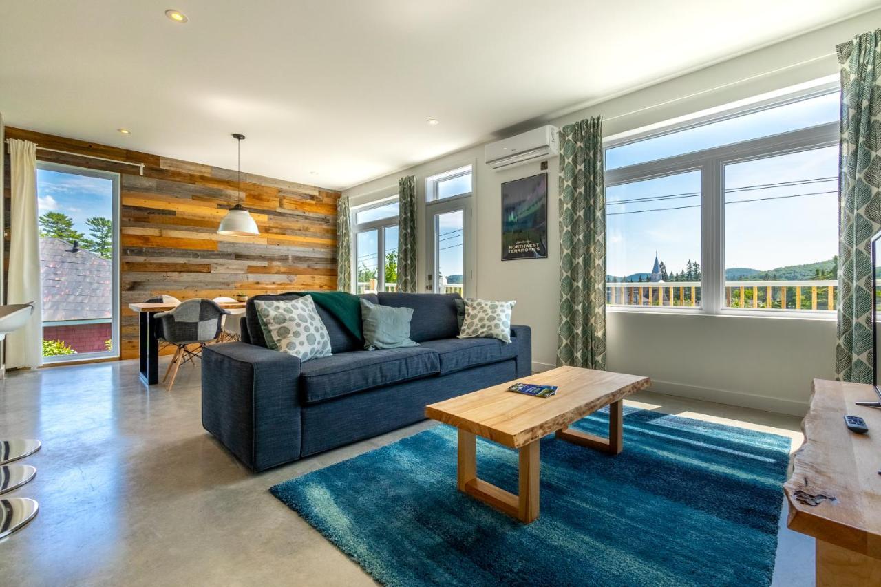 Hotel-Appartements De La Gare Val-David Bagian luar foto